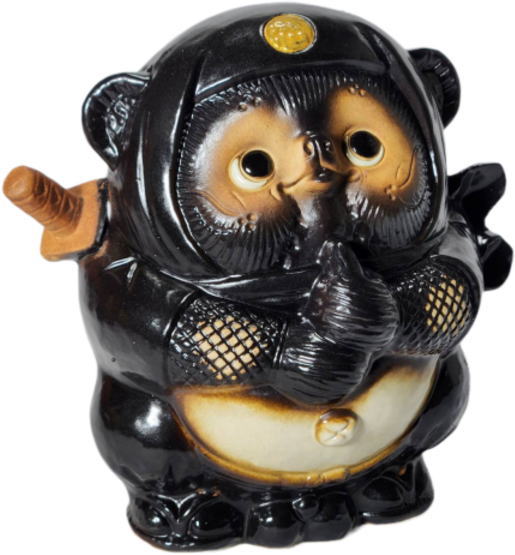 忍者狸 黒 5号 (ドローン) (忍者たぬき・忍者狸・置物・たぬき・インテリア・陶器・タヌキ・オブジェ・忍者・くノ一・ドロン・手裏剣・NT-001B) 忍者狸 黒 5号 (ドローン) (忍者たぬき・忍者狸・置物・たぬき・インテリア・陶器・タヌキ・オブジェ・忍者・くノ一・ドロン・手裏剣・NT-001B)