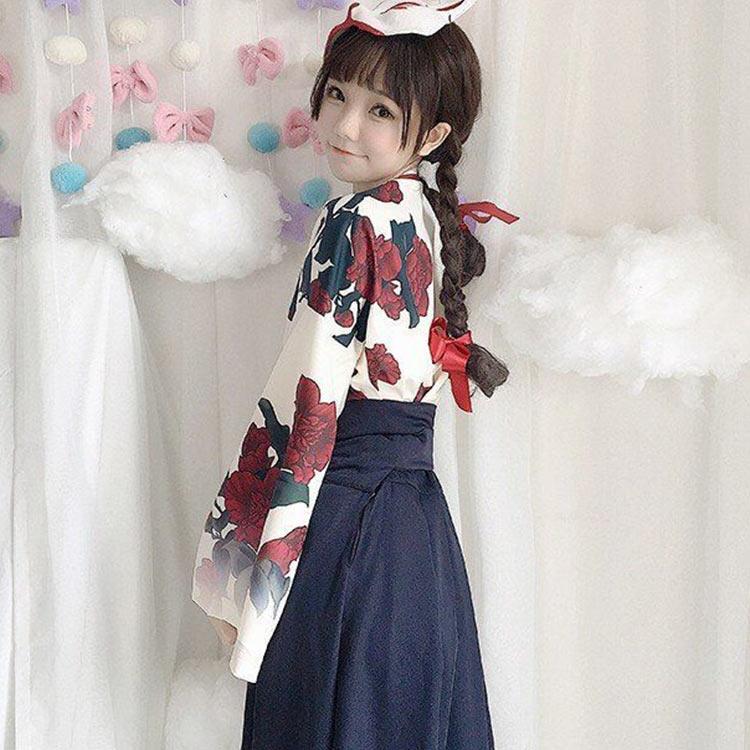 [超激安]9月更新巫女服 巫女 着物 浴衣 和服 和装 エロ コスプレ衣装 ハロウィン コスプレ 仮装 レディース ２点セット ロリータ コスプレ 和風 花柄 ロング