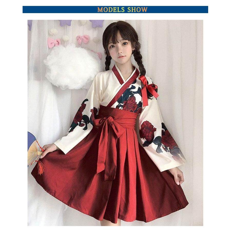 [超激安]9月更新巫女服 巫女 着物 浴衣 和服 和装 エロ コスプレ衣装 ハロウィン コスプレ 仮装 レディース ２点セット ロリータ コスプレ 和風 花柄 ロング