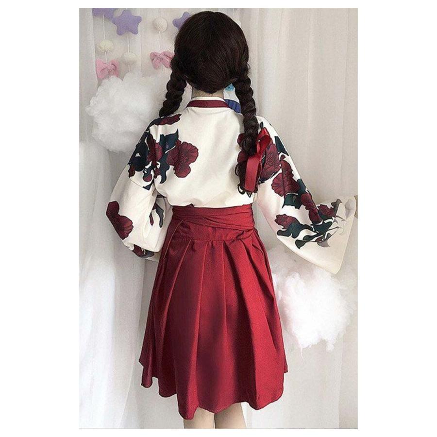 [超激安]9月更新巫女服 巫女 着物 浴衣 和服 和装 エロ コスプレ衣装 ハロウィン コスプレ 仮装 レディース ２点セット ロリータ コスプレ 和風 花柄 ロング