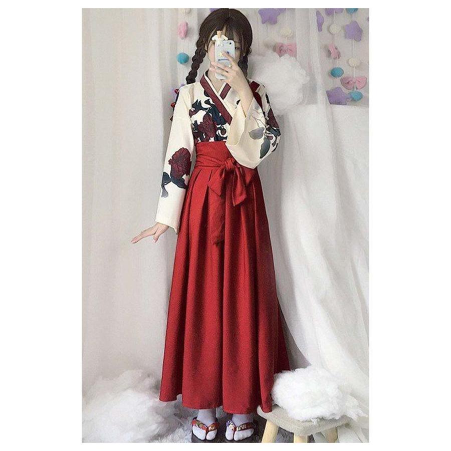 [超激安]9月更新巫女服 巫女 着物 浴衣 和服 和装 エロ コスプレ衣装 ハロウィン コスプレ 仮装 レディース ２点セット ロリータ コスプレ 和風 花柄 ロング