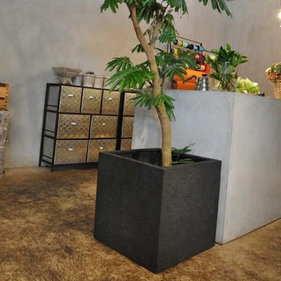 プランター おしゃれ 軽い リガンデキューブS 40cm 13号 底穴あり 正方形 植木鉢 鉢 室内 観葉植物向け プランター おしゃれ 軽い リガンデキューブS 40cm 13号 底穴あり 正方形 植木鉢 鉢 室内 観葉植物向け