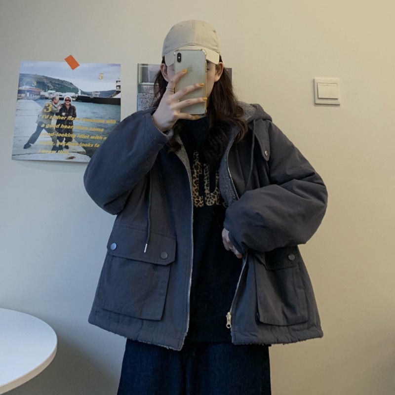 AWアウター新作 おしゃれ カジュアル 防寒カジュア ジャケット トップス アウター 百掛け フード付き 両面着用 厚手 中綿コートひと足お先にボア ダウンジャケット AWアウター新作 おしゃれ カジュアル 防寒カジュア ジャケット トップス アウター 百掛け フード付き 両面着用 厚手 中綿コートひと足お先にボア ダウンジャケット