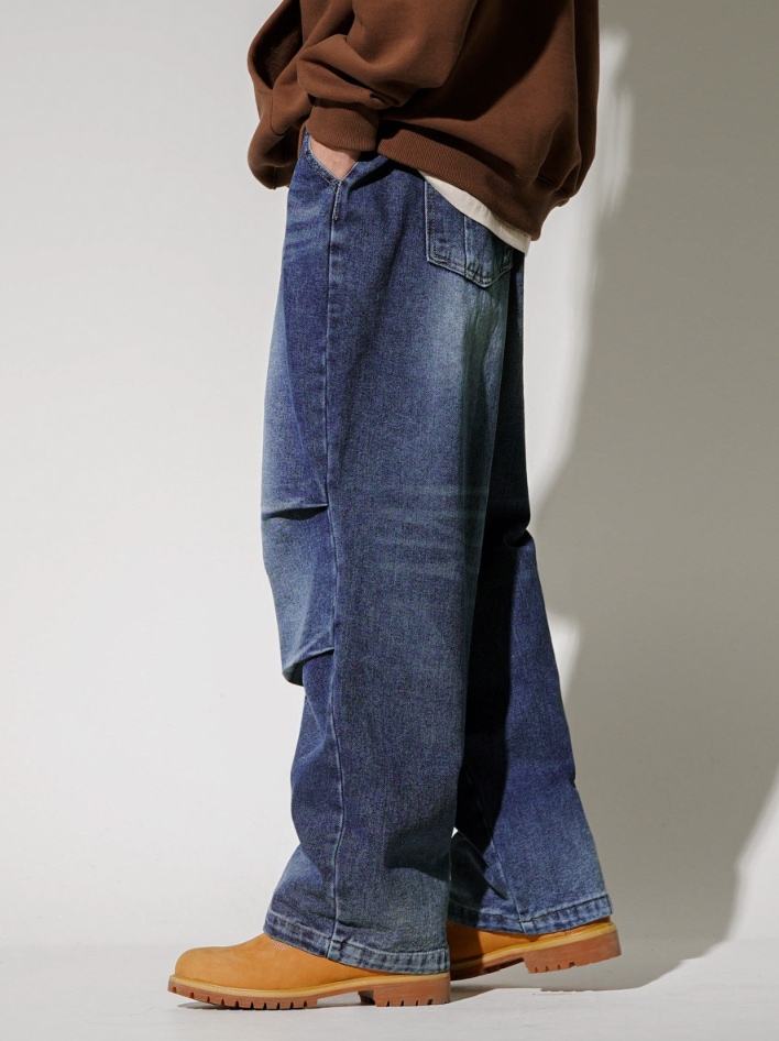 [TWN]★RESTA WASHING DENIM PANTS Vintage wash Tangled Up In Blue Jean in Vintage Wash Denim | TWP