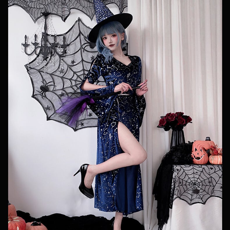 (3点セット)ハロウィン 今年 短纳期 魔法使い 魔女 仮装 学園祭 文化祭 S M L XL ワンピース (3点セット)ハロウィン 今年 短纳期 魔法使い 魔女 仮装 学園祭 文化祭 S M L XL ワンピース