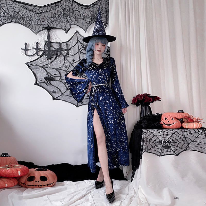 (3点セット)ハロウィン 今年 短纳期 魔法使い 魔女 仮装 学園祭 文化祭 S M L XL ワンピース (3点セット)ハロウィン 今年 短纳期 魔法使い 魔女 仮装 学園祭 文化祭 S M L XL ワンピース