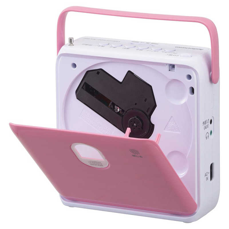 オーム電機　ステレオCDラジオ AM/FMステレオ AudioComm ピンク [ワイドFM対応]　RCR-600Z-P