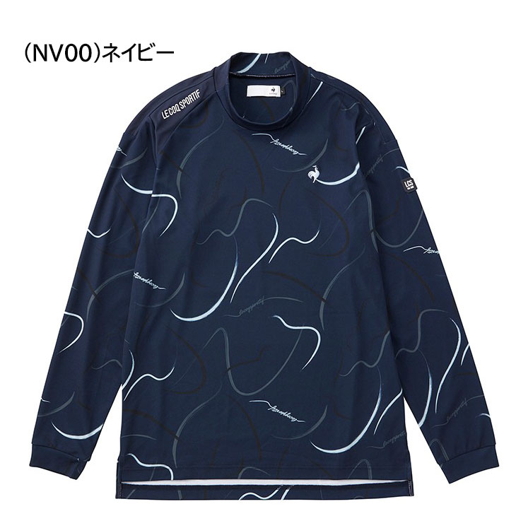 ゴルフシャツ メンズ 長袖 モックネック ストレッチフォーサー/QGMWJB02 ゴルフシャツ メンズ 長袖 モックネック ストレッチフォーサー/QGMWJB02