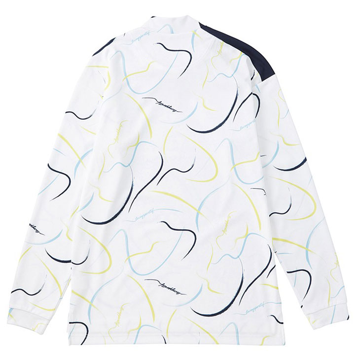 ゴルフシャツ メンズ 長袖 モックネック ストレッチフォーサー/QGMWJB02 ゴルフシャツ メンズ 長袖 モックネック ストレッチフォーサー/QGMWJB02