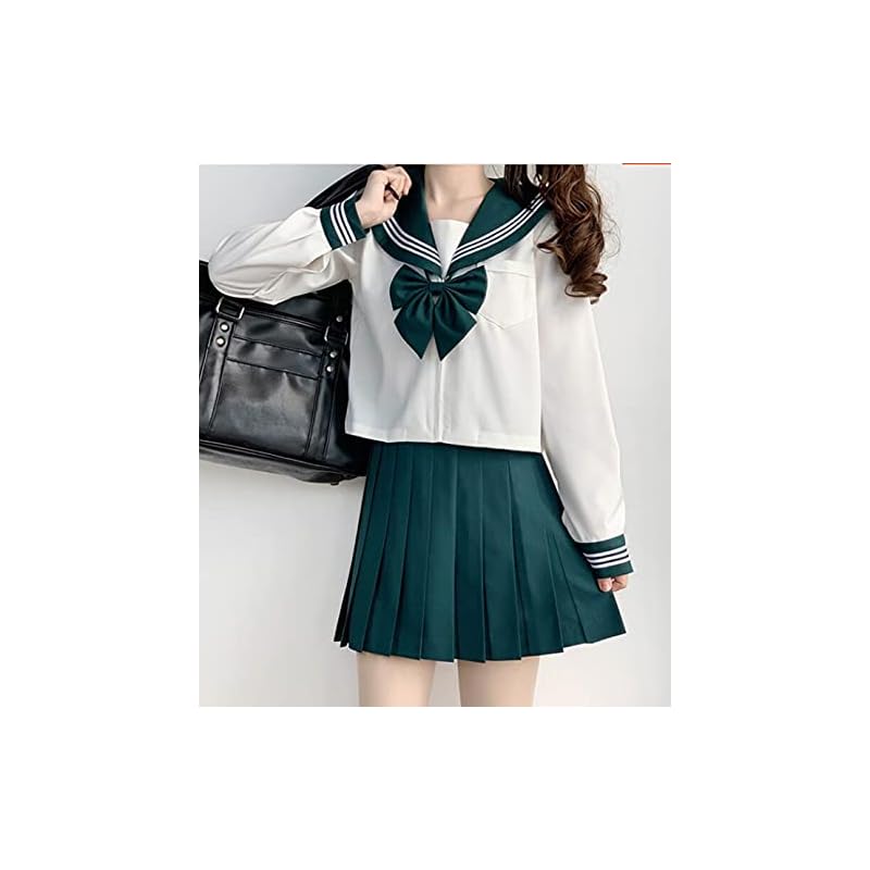 ニャンコ] の爪 セーラー服 長袖 グレー 白い コスプレ JK制服 蝶結び