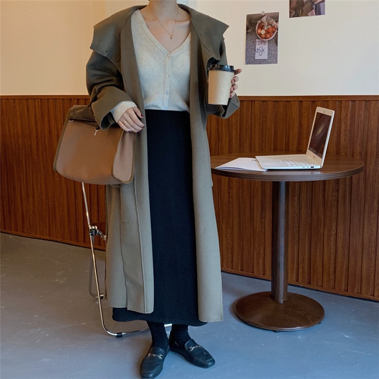 素敵なデザイン 中長セクション 受け取って腰 コート 気質 フード付き チェスターコート 3色
