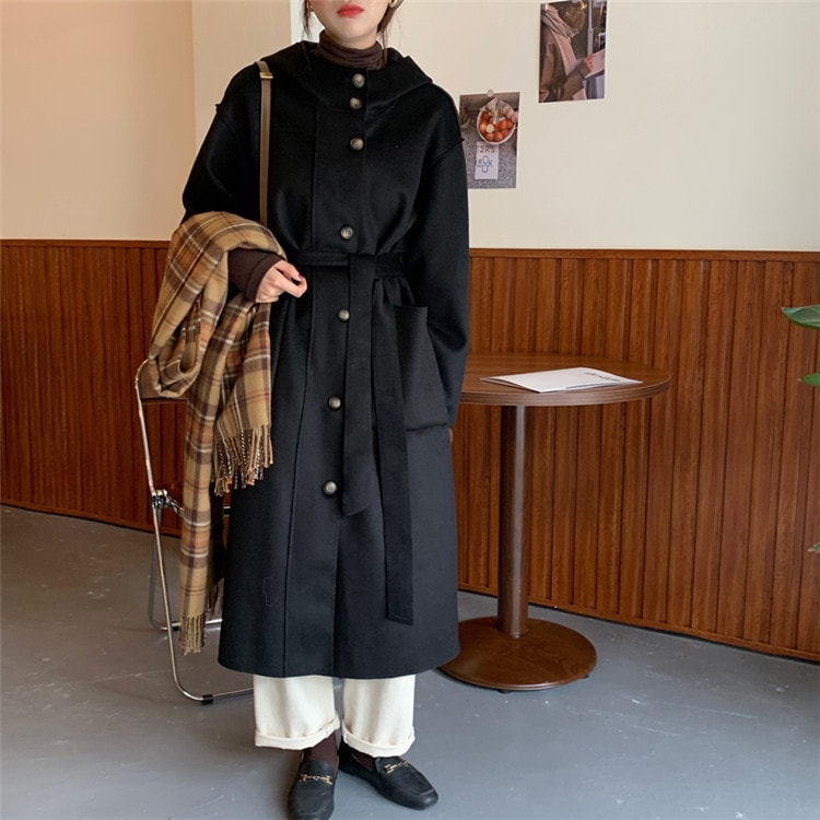 素敵なデザイン 中長セクション 受け取って腰 コート 気質 フード付き チェスターコート 3色