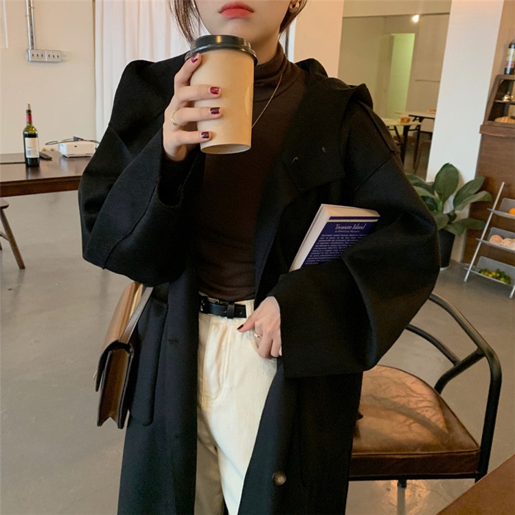 素敵なデザイン 中長セクション 受け取って腰 コート 気質 フード付き チェスターコート 3色