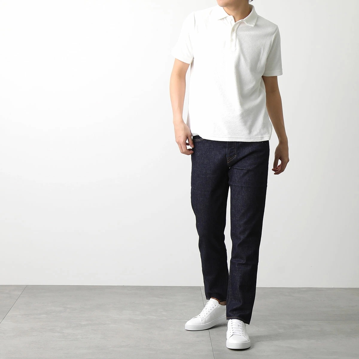 J.M. WESTON ジェイエムウエストン スニーカー On Time #624 オンタイム 13N9GUF62452 メンズ ローカット レザー シューズ 靴 WHITE/BEIGE/TAN