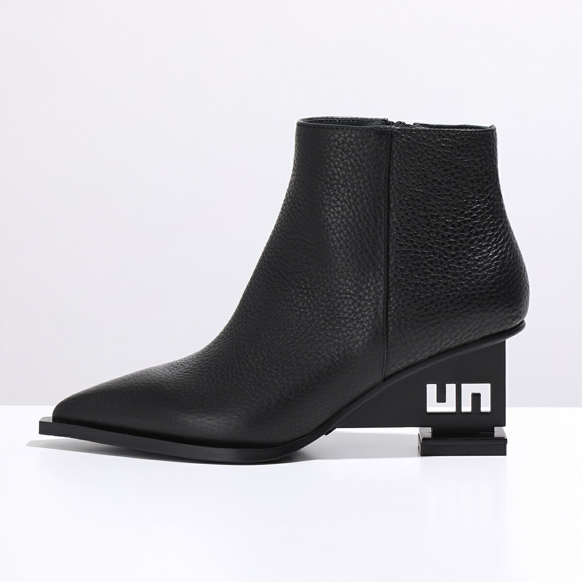 UNITED NUDE ユナイテッドヌード ショートブーツ UN Bootie Mid レディース レザー ポインテッドトゥ ロゴ ブーティ シューズ 靴 Bl】 UNITED NUDE ユナイテッドヌード ショートブーツ UN Bootie Mid レディース レザー ポインテッドトゥ ロゴ ブーティ シューズ 靴 Bl】