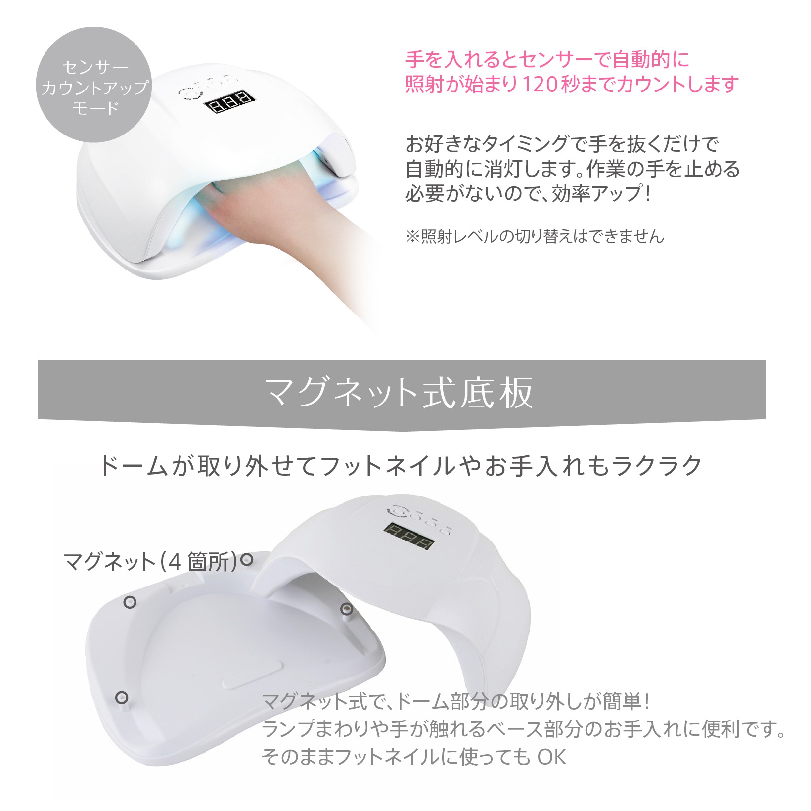 ネイルマシン付 ネイルスターターキット 120点セット 54W LEDライト 初心者 ジェルネイルキット　ネイルマシーン　セルフネイルスターターキット