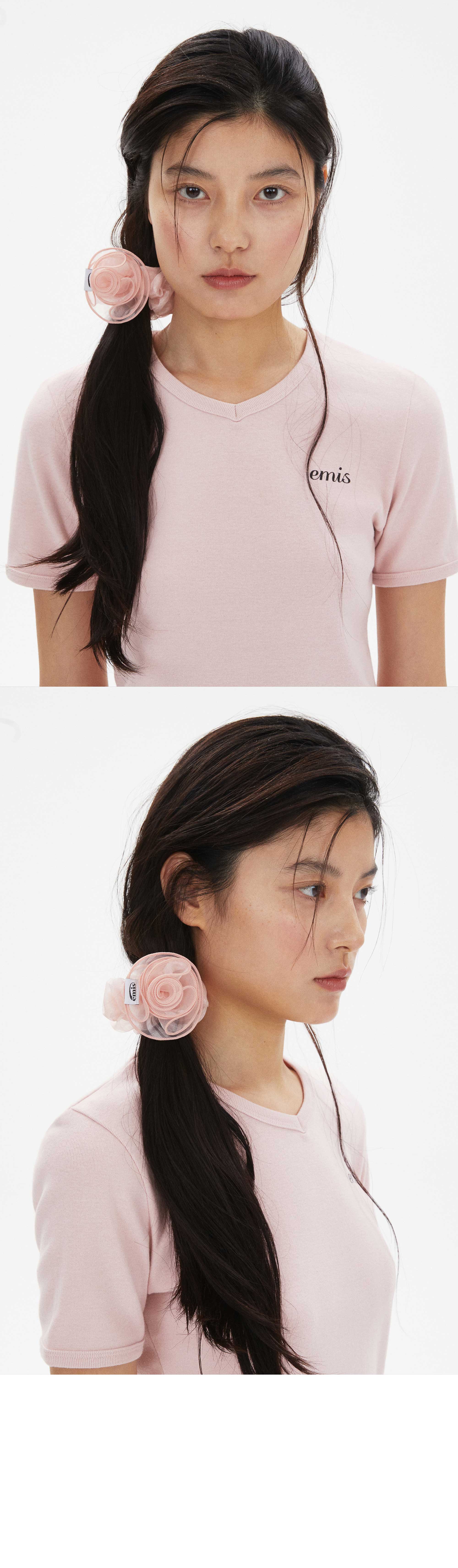 【EMIS】 ORGANZA CORSAGE SCRUNCHIE : 4COLORS 【EMIS】 ORGANZA CORSAGE SCRUNCHIE : 4COLORS