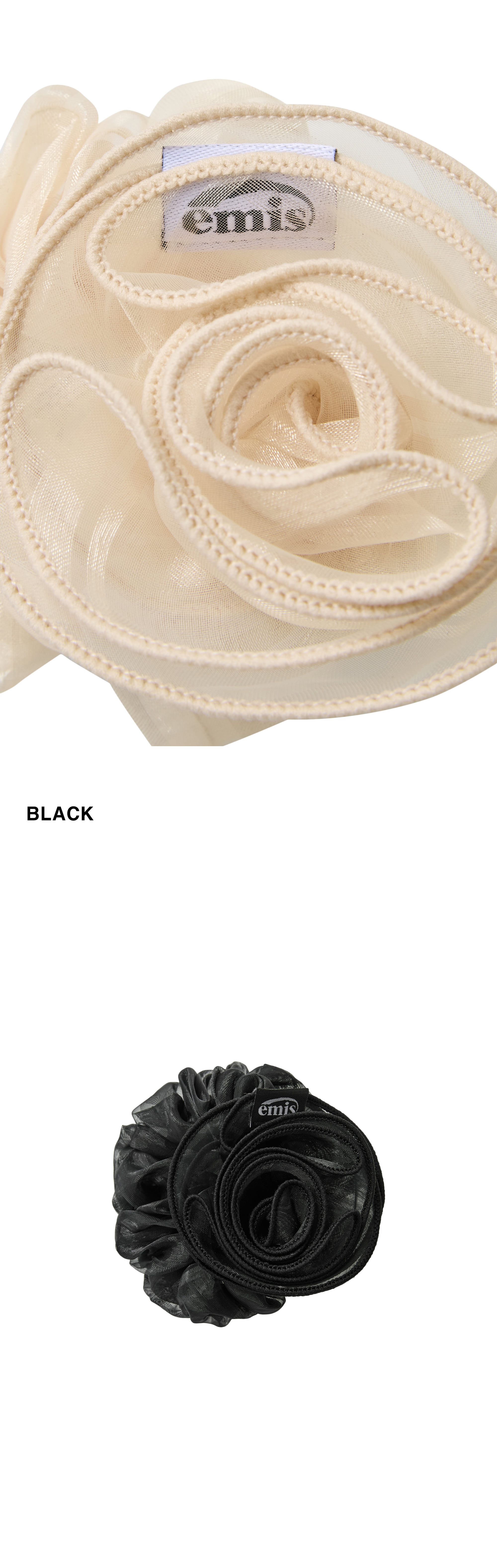 【EMIS】 ORGANZA CORSAGE SCRUNCHIE : 4COLORS 【EMIS】 ORGANZA CORSAGE SCRUNCHIE : 4COLORS
