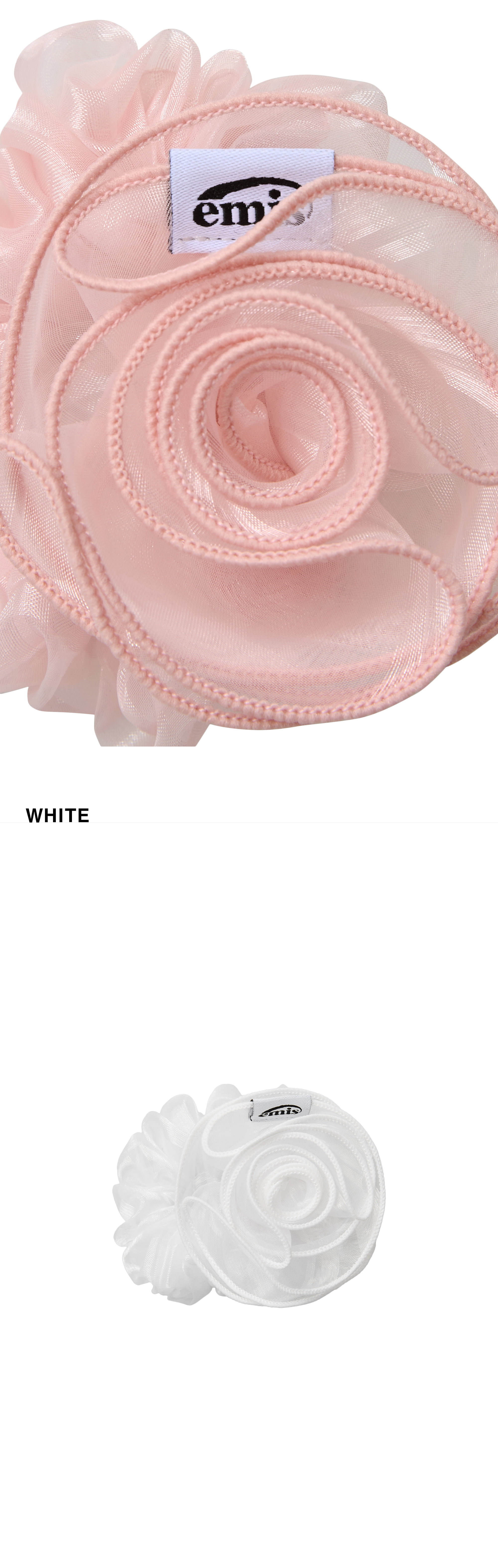 【EMIS】 ORGANZA CORSAGE SCRUNCHIE : 4COLORS 【EMIS】 ORGANZA CORSAGE SCRUNCHIE : 4COLORS