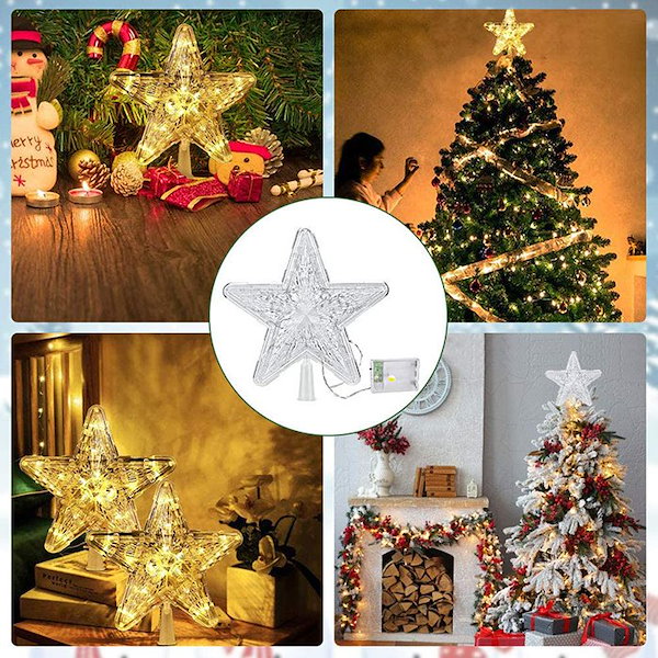 Qoo10] 即日発送 クリスマスツリートップ 星 ク