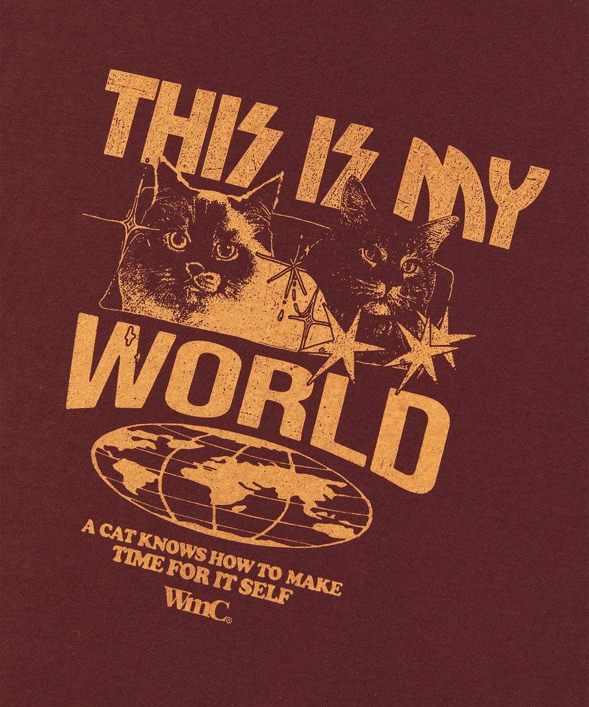 [QWER x HINA モデル着用] [MUSINSA EDITION] My World Blue Cat Sweatshirt 2color マンツーマン Tシャツ 韓国の人気ファッションブラン