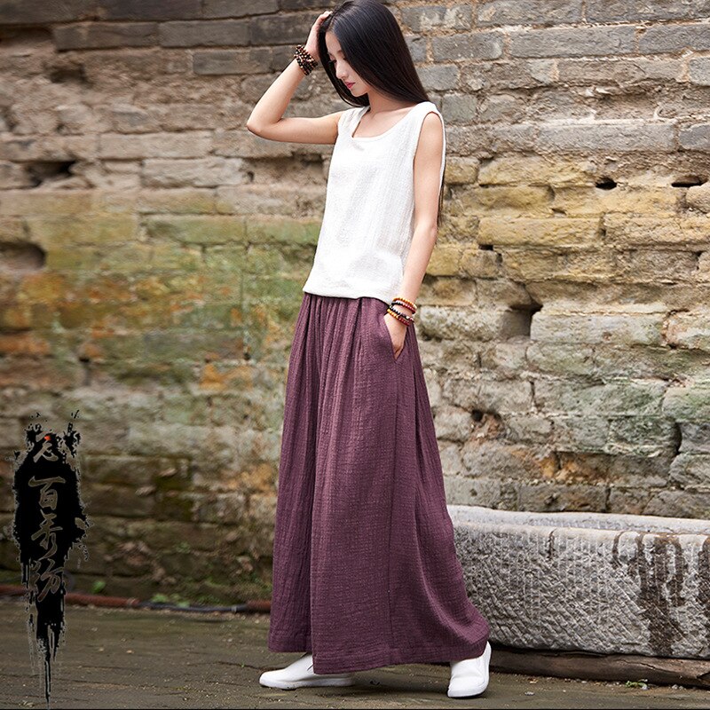 亜麻 復古 ゆったり 着痩せ効果 長いズボン ヨガパンツ キュロットスカート 接触冷感ボトムス ひんやりボトムスマキシスカートXFZ126 母の日 母の日-0003840 亜麻 復古 ゆったり 着痩せ効果 長いズボン ヨガパンツ キュロットスカート 接触冷感ボトムス ひんやりボトムスマキシスカートXFZ126 母の日 母の日-0003840