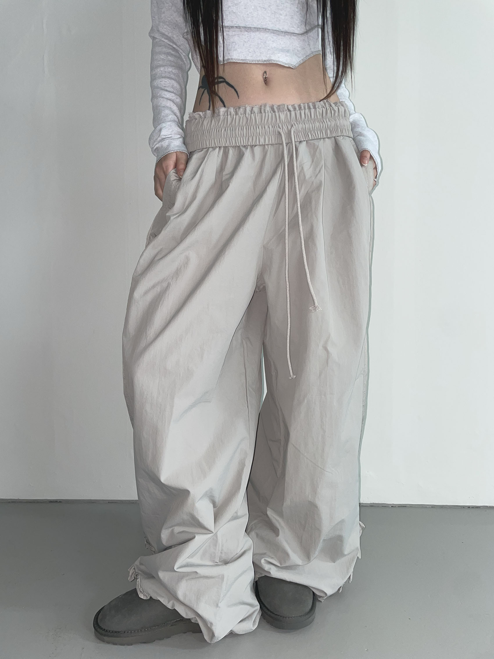 【THEAIRTOWN】24FW side prill wide pants パンツ THEAIRTOWN】24FW side prill wide pants パンツ