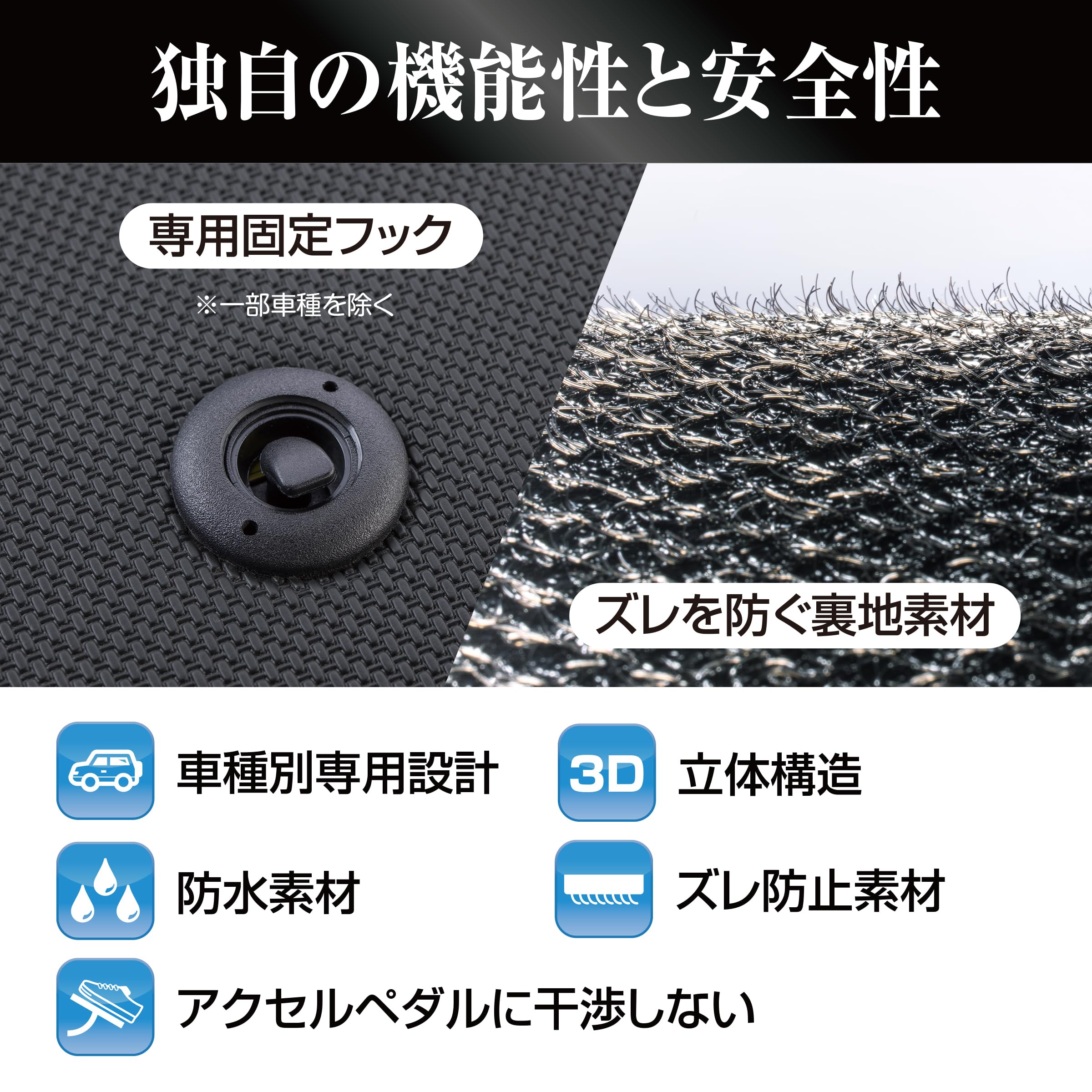 クラッツィオ(Clazzio) フロアマット 立体タイプ 1台分セット N-VAN JJ1 H30(2018)/7~ NEWラバータイプ ブラック EH-2050 【5EEHB2050K】 クラッツィオ(Clazzio) フロアマット 立体タイプ 1台分セット N-VAN JJ1 H30(2018)/7~ NEWラバータイプ ブラック EH-2050 【5EEHB2050K】