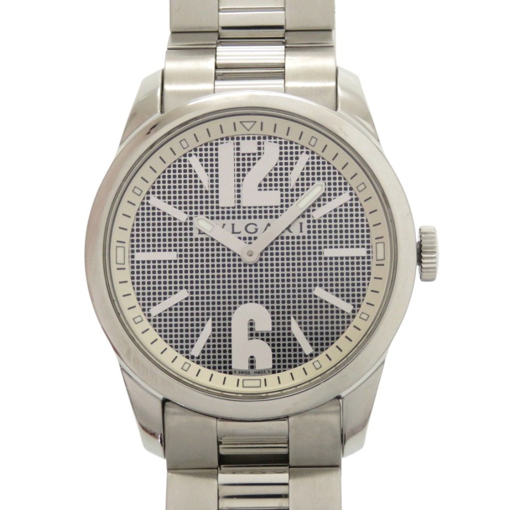 美品 クオーツ ソロテンポ ST37S 腕時計 ステンレススチール ブラック 0215【中古】 メンズ