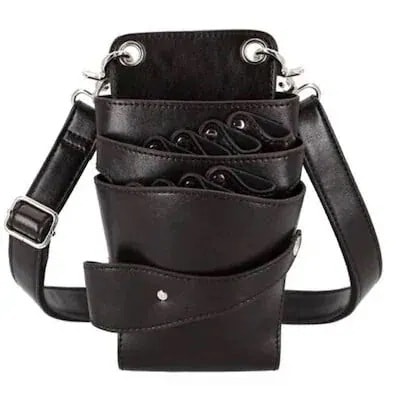 シザーケース 9丁 大容量 コーム ハサミ収納 美容師 サロン ウエストバッグ 2way トリマー