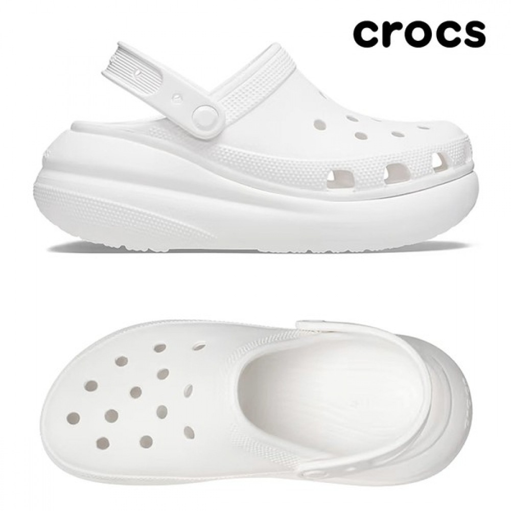 [クロックスシューズ] ウィメンズクラシッククラッシュクロッグホワイト 207521-100 8,100円