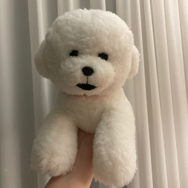 膝人形-子犬 ビションフリーゼ Sサイズ（ヒザワンコ） (贈呈品なくなり次第贈呈終了)