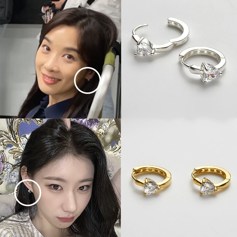 [イチョンア/ITZYチェリョン/ラチカ ガビ着用]ハート ワンタッチ イヤリング