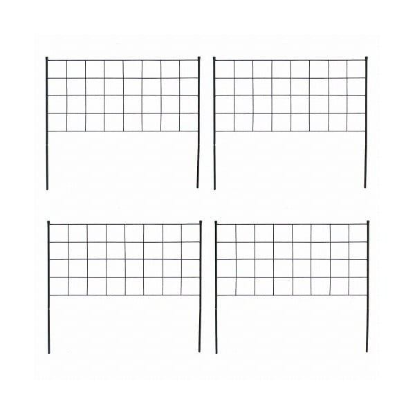住まいスタイル IF-GR021-4P-BLK アイアンフェンス グラフ 高さ75 4枚組 メーカー直送