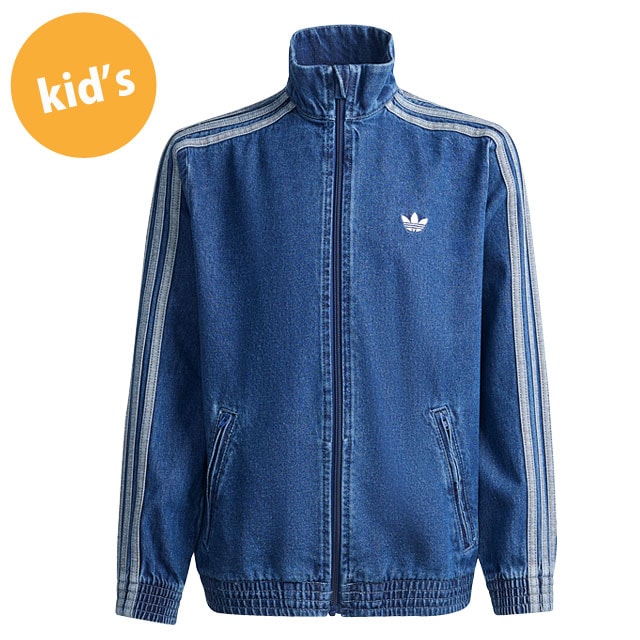 オリジナルス キッズ ジュニア ファイヤーバード トラックトップ デニム [C4305/KE2849] 男の子・女の子 子供服 トップス トラックジャケット ジャージ ブルー ミディアムヴィンテージデ