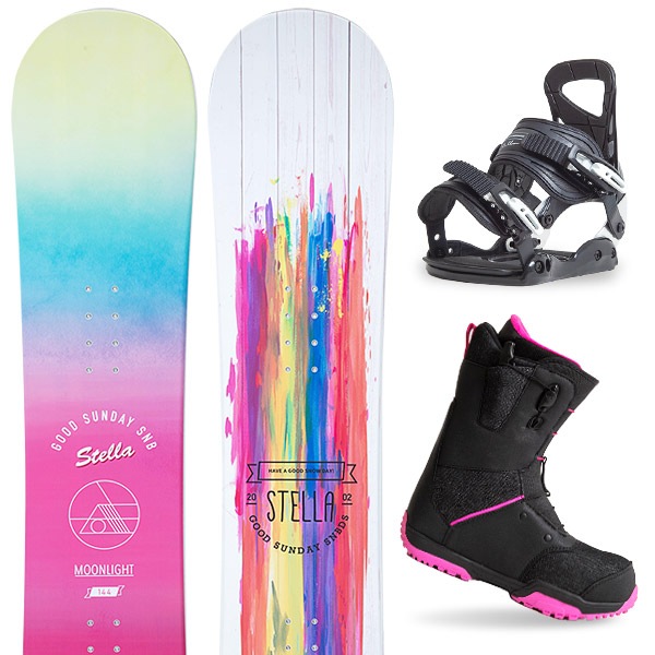 Qoo10] 表面マット加工スノーボード 3点セット : アウトドア