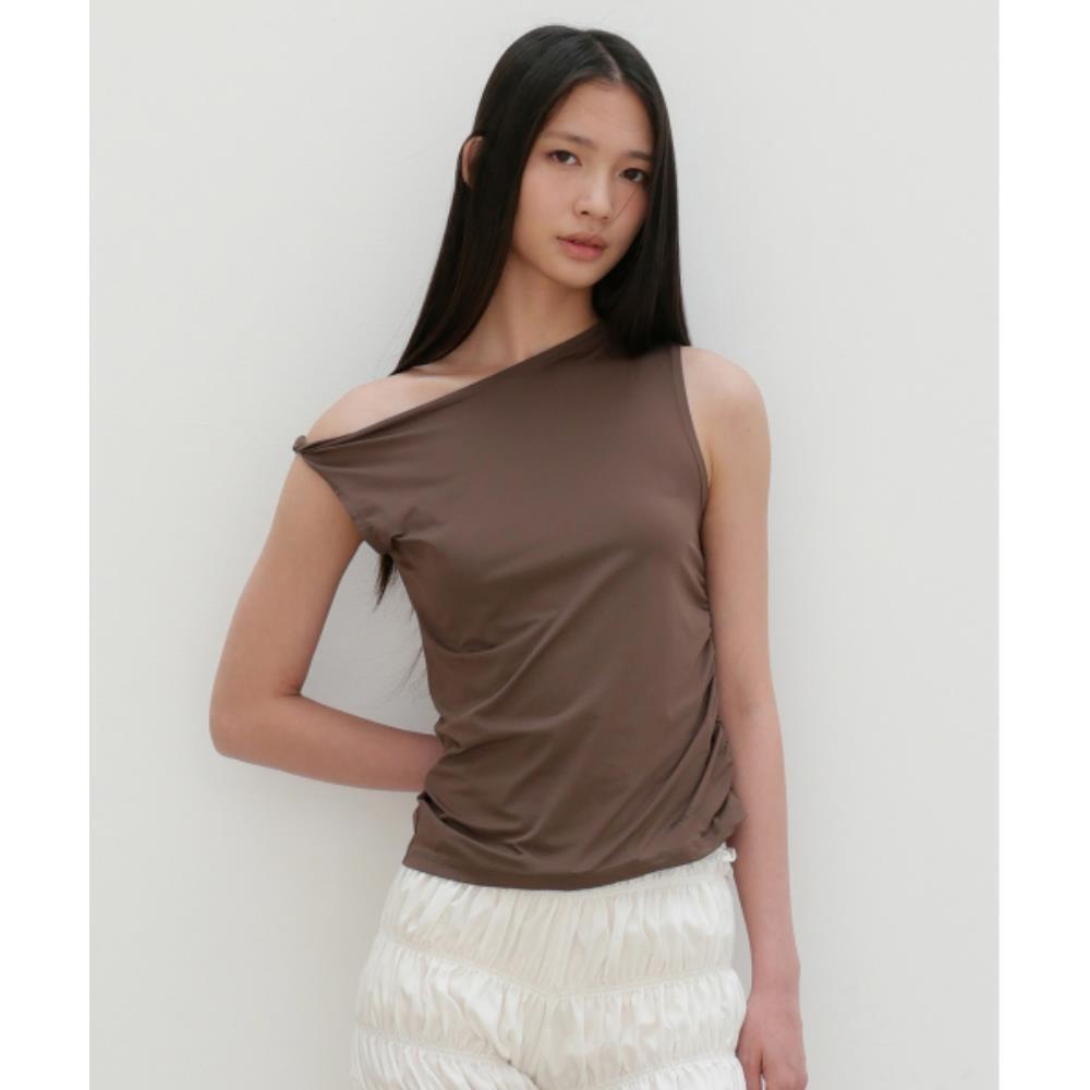 ROCKCAKE Drop Shoulder Twist Top Brown RC25TP21500BR