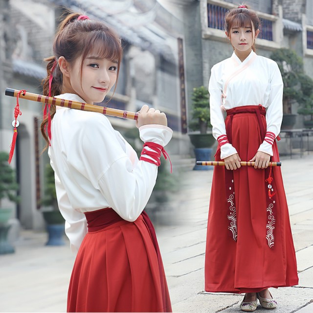 中国古代コスプレ衣装唐装漢服3点セット演出服イベント学園祭チャイナドレス写真撮影ダンス衣装ステージ衣