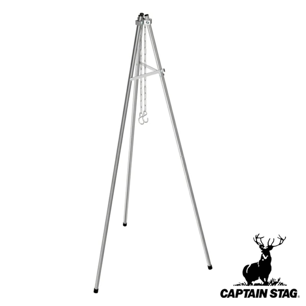 焚き火三脚 トライン バーベキュー用品 キャプテンスタッグ 調理器具 アウトドア CAPTAIN STAG トライポッド ダッチオーブン キャンプ