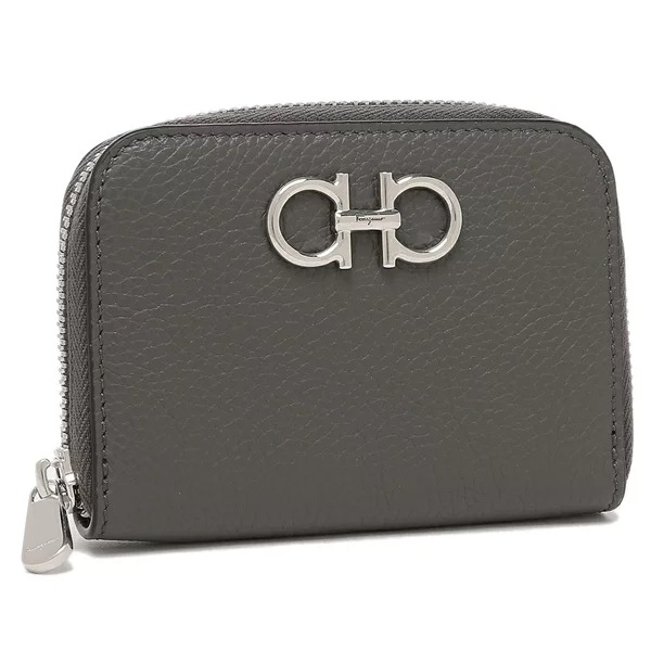 コインケース カードケース ミニ財布 グレー レディース FERRAGAMO 220406 0763015