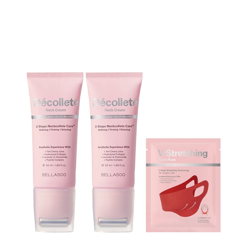 ジョングンダン健康ベラスデコルテネッククリーム50ml 2個+ Vストレッチマスク/プリーツ弾力ケア