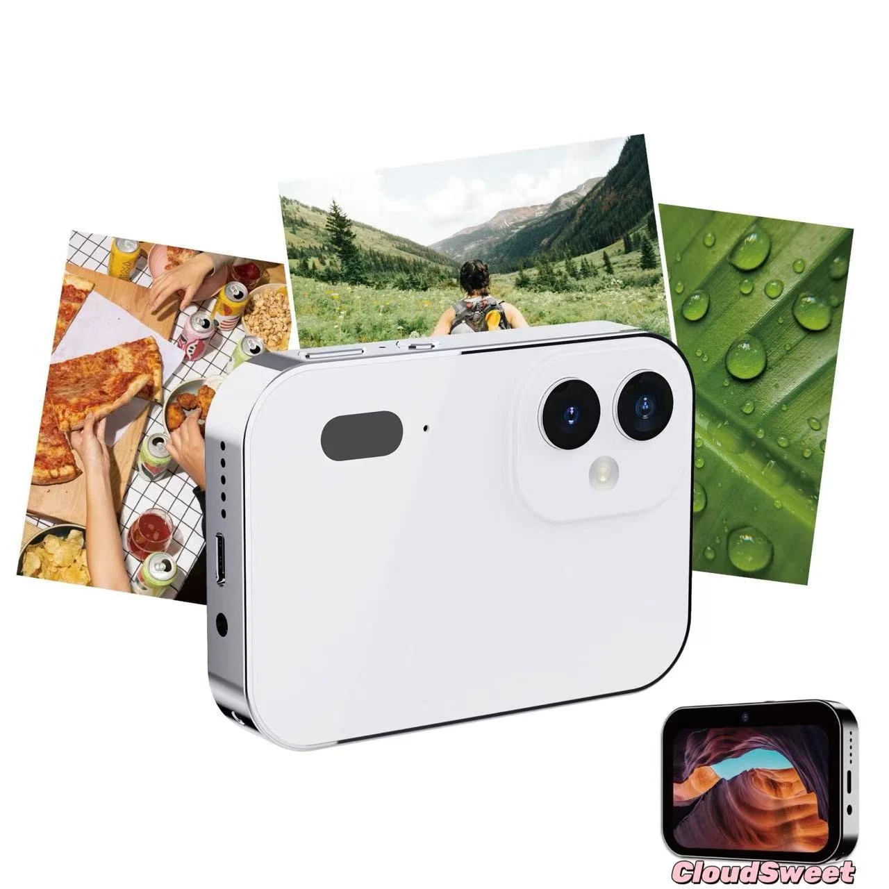 デジタルカメラ コンパクト 6400万画素 デジカメ 4k 音楽プレーヤー 録音 ビデオ撮影 オートフォーカス OTG対応 16倍ズーム YouTubeカメラ vlogカメラ ビデオカメラ 小型 CM