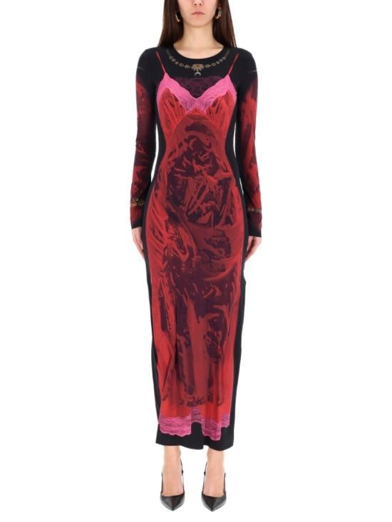 MARINE SERRE Women Dresses WDR300B CJER0085RD11 Red