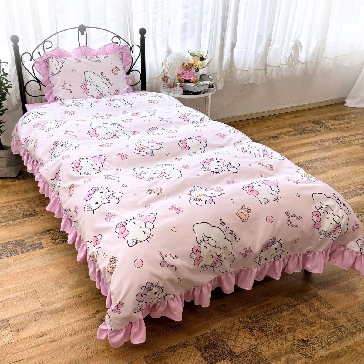 サンリオ(SANRIO) ハローキティ フリル 布団カバー 3点セット シングル キティ Hello Kitty サンリオ SANRIO キャラクター SB-666-S