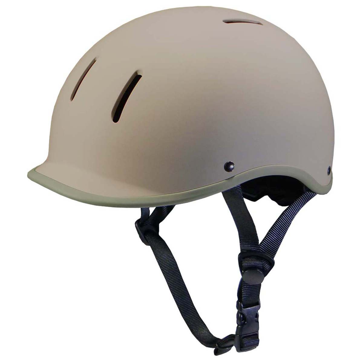 キャプテンスタッグ 自転車 ヘルメット Hirsch ヒルシュ L ツバ付き マットベージュ Y-6487 ハードシェル SG基準適合品 ダイヤルアジャスター