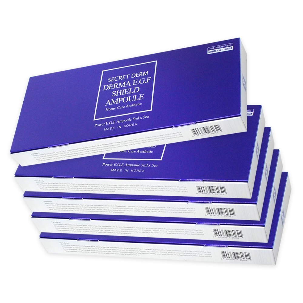 シークレットダムEGFシールドアンプルmtsアンプルペプチド弾性水分ホワイトニングプリーツ5ボックス