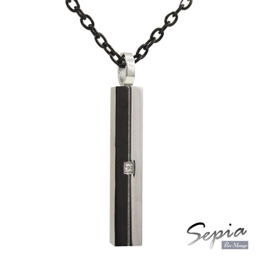 再入荷無し 即納 ピュア メッセージ　セピア　メンズ　レディース ダイヤモンド ステンレス316L ペンダント ネックレス PURE MESSAGE SEPIA PMS-109 金属アレルギー対応