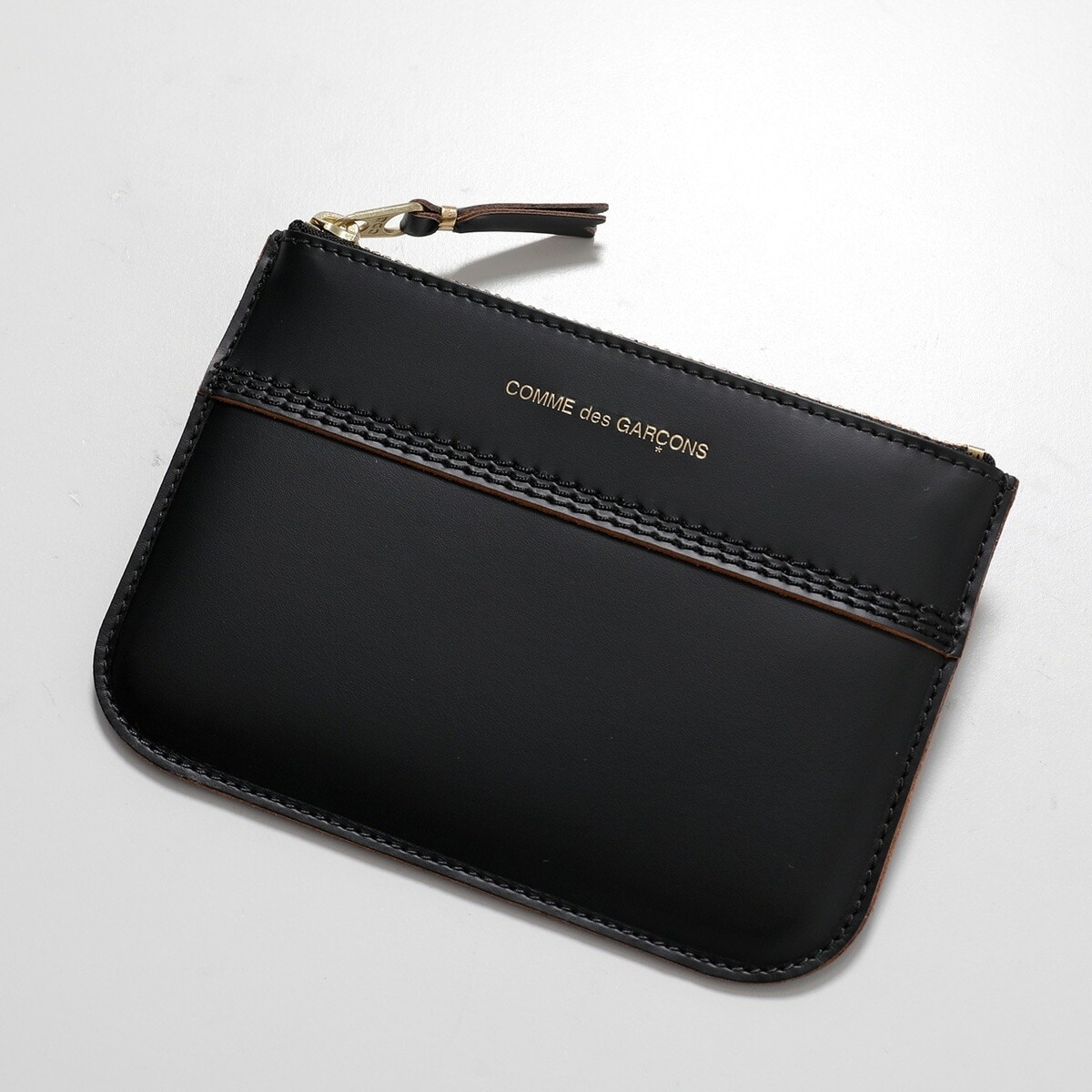 COMME des GARCONS コムデギャルソン コインケース TRIPLE STITCH SA8100TS メンズ 小銭入れ ミニ財布 レザー BLACK