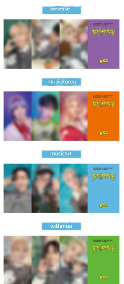 [pre oder]BSS SVT Luckydraw 3EA SET Photocard Weverse, Music Korea, Music Art,Withmuu, only pc