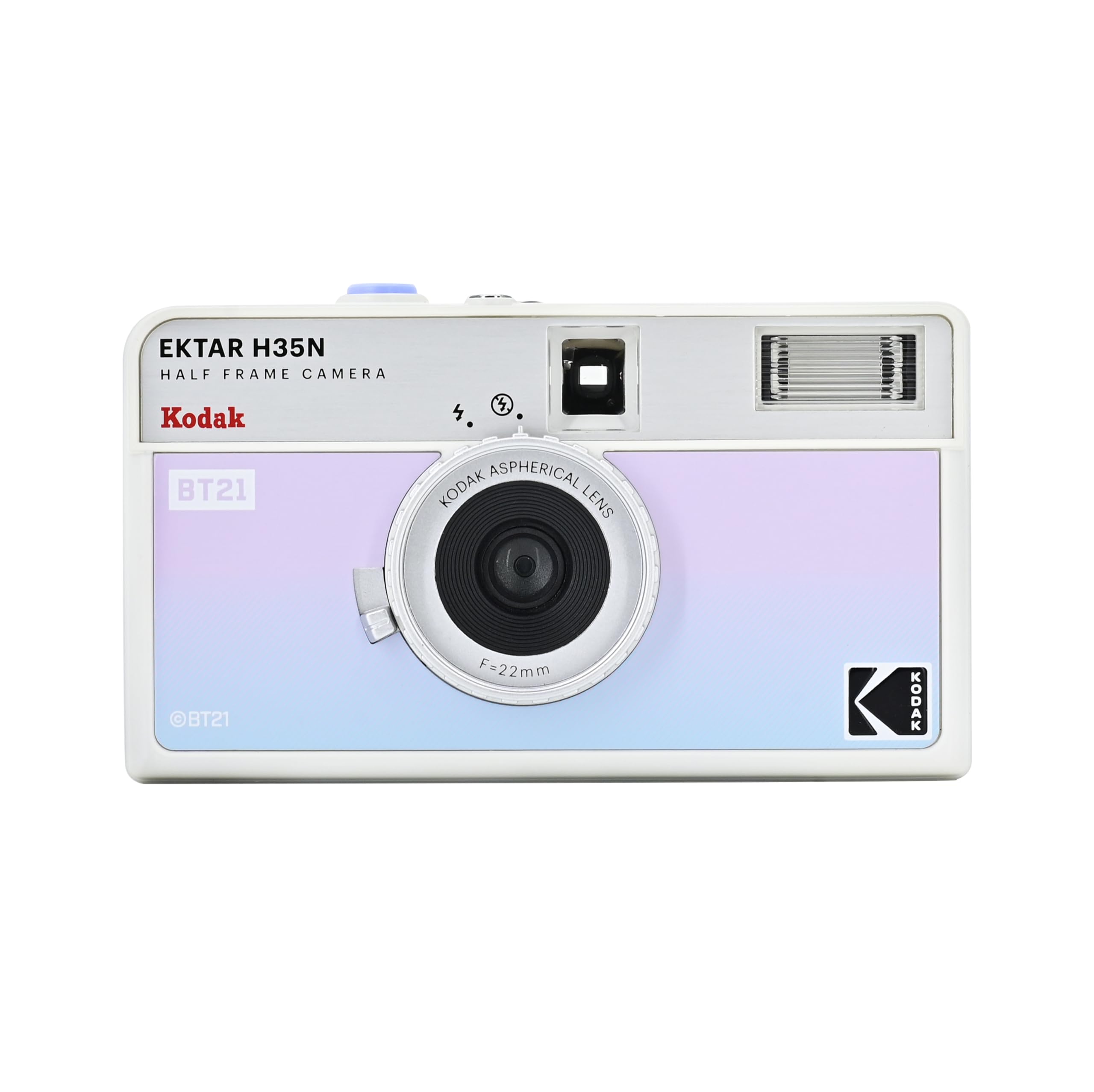 KODAK EKTAR H35N ハーフフレームフィルムカメラ35mm再利用可能フォーカスフリーバルブ機能内蔵スターフィルターコーティングされた改良レンズ (単品, BT21 エディション